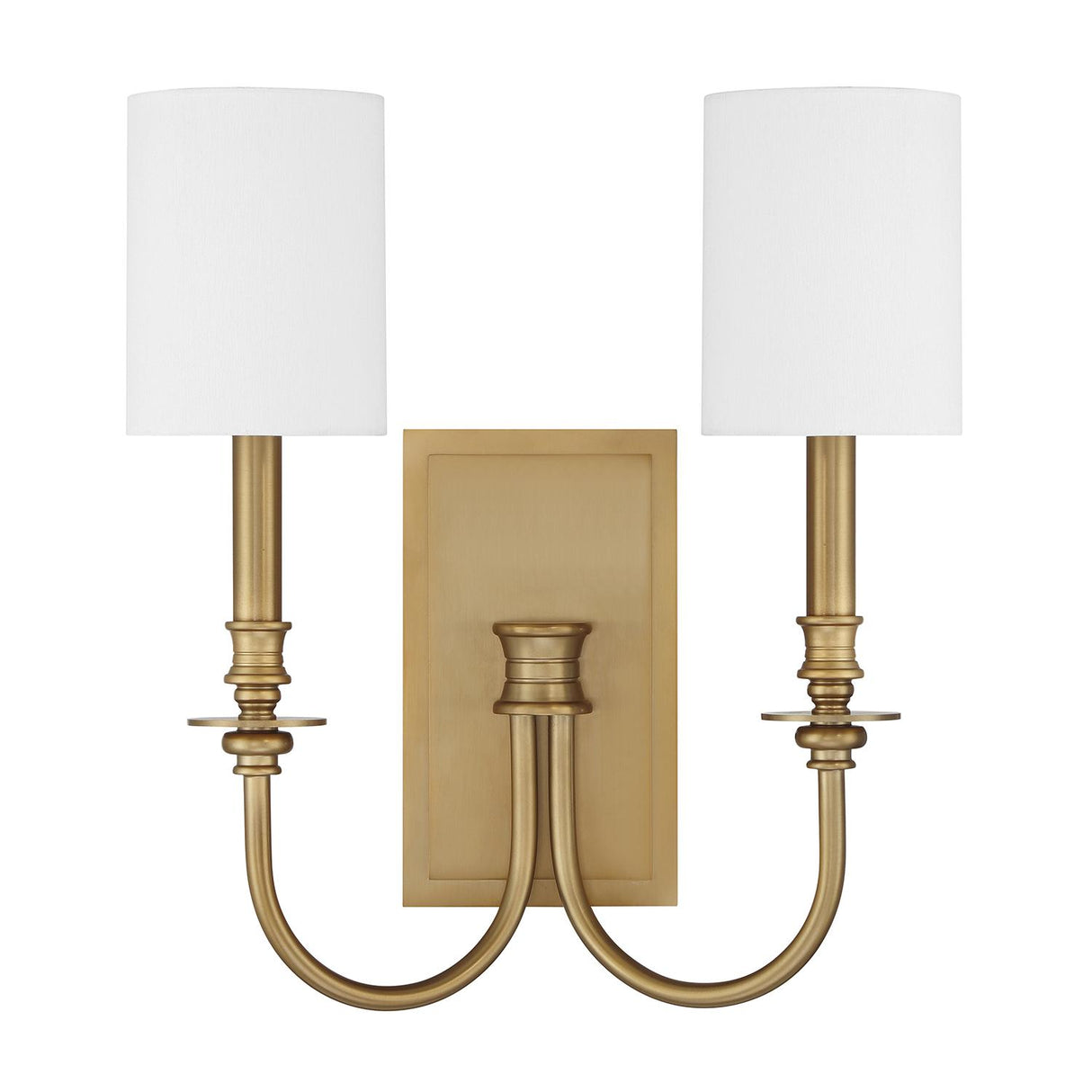 Crystorama Lloyd 2 Light Aged Brass Sconce