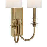 Crystorama Lloyd 2 Light Aged Brass Sconce