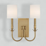 Crystorama Lloyd 2 Light Aged Brass Sconce
