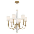 Crystorama Lloyd 6 Light Aged Brass Chandelier