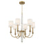 Crystorama Lloyd 6 Light Aged Brass Chandelier
