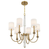 Crystorama Lloyd 6 Light Aged Brass Chandelier
