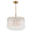 Crystorama Lofton 5 Light Aged Brass Chandelier
