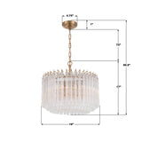 Crystorama Lofton 5 Light Aged Brass Chandelier