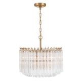 Crystorama Lofton 5 Light Aged Brass Chandelier
