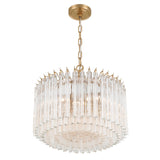 Crystorama Lofton 5 Light Aged Brass Chandelier