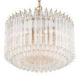 Crystorama Lofton 5 Light Aged Brass Chandelier