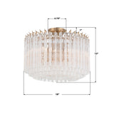 Crystorama Lofton 5 Light Aged Brass Semi Flush Mount