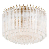 Crystorama Lofton 5 Light Aged Brass Semi Flush Mount