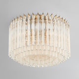 Crystorama Lofton 5 Light Aged Brass Semi Flush Mount