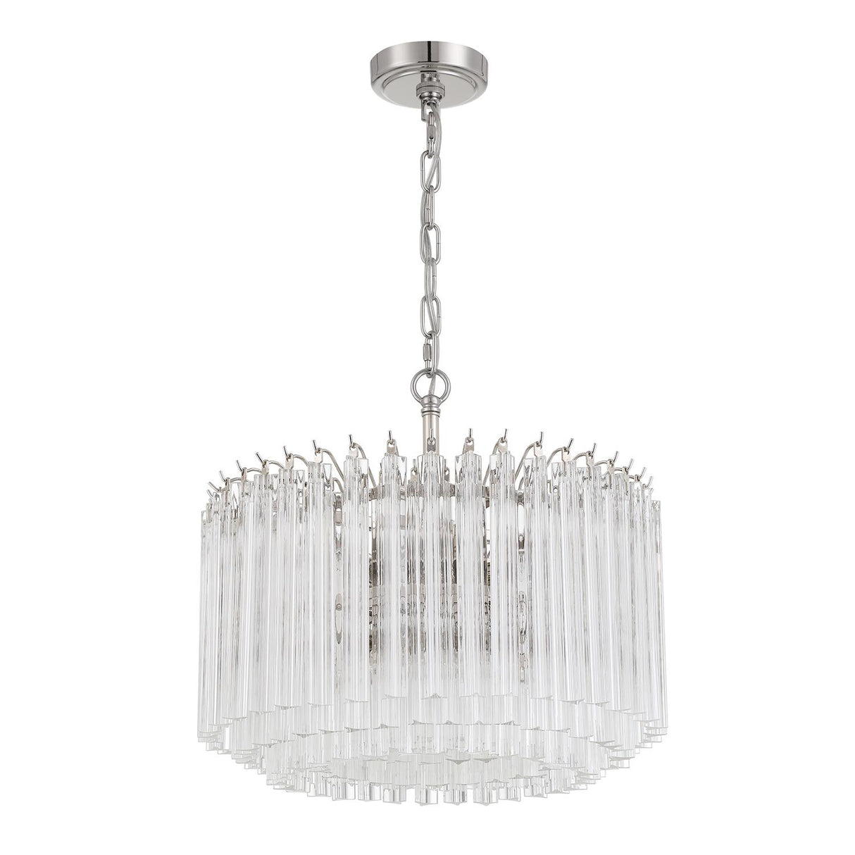 Crystorama Lofton 5 Light Polished Nickel Chandelier