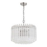 Crystorama Lofton 5 Light Polished Nickel Chandelier