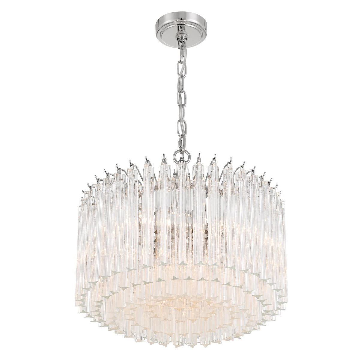 Crystorama Lofton 5 Light Polished Nickel Chandelier