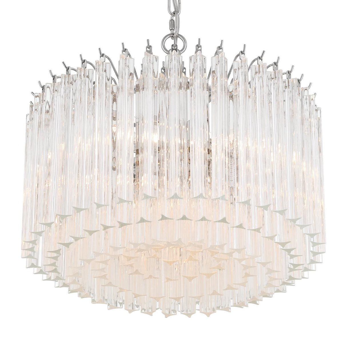 Crystorama Lofton 5 Light Polished Nickel Chandelier