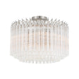 Crystorama Lofton 5 Light Polished Nickel Semi Flush Mount