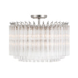 Crystorama Lofton 5 Light Polished Nickel Semi Flush Mount