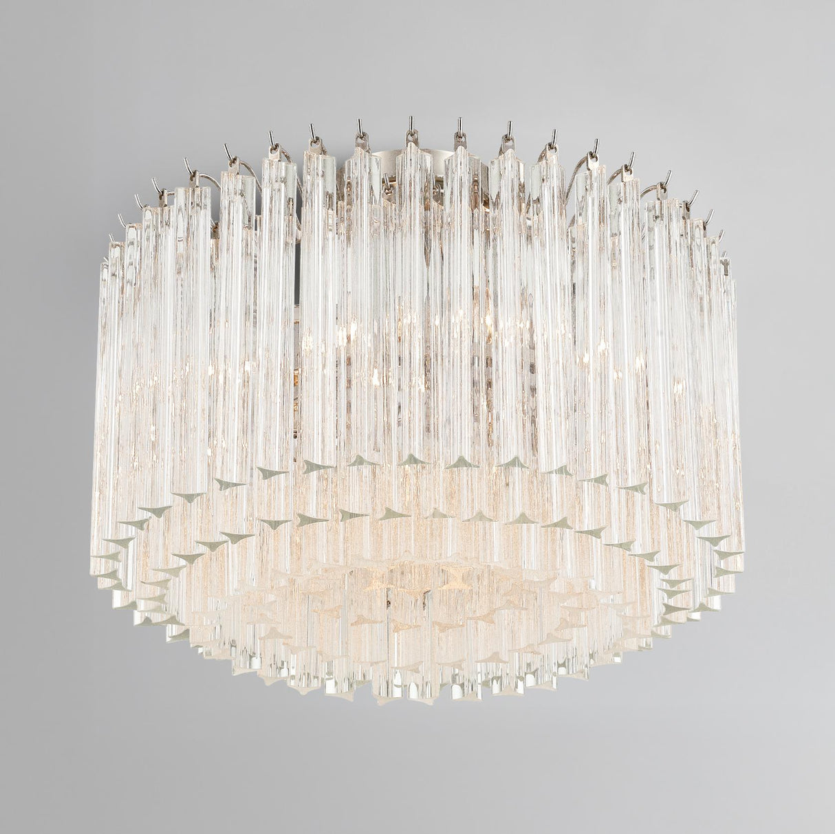 Crystorama Lofton 5 Light Polished Nickel Semi Flush Mount