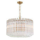 Crystorama Lofton 7 Light Aged Brass Chandelier