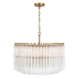 Crystorama Lofton 7 Light Aged Brass Chandelier
