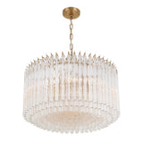 Crystorama Lofton 7 Light Aged Brass Chandelier