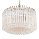 Crystorama Lofton 7 Light Aged Brass Chandelier
