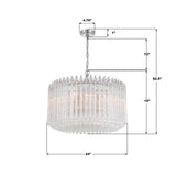 Crystorama Lofton 7 Light Polished Nickel Chandelier