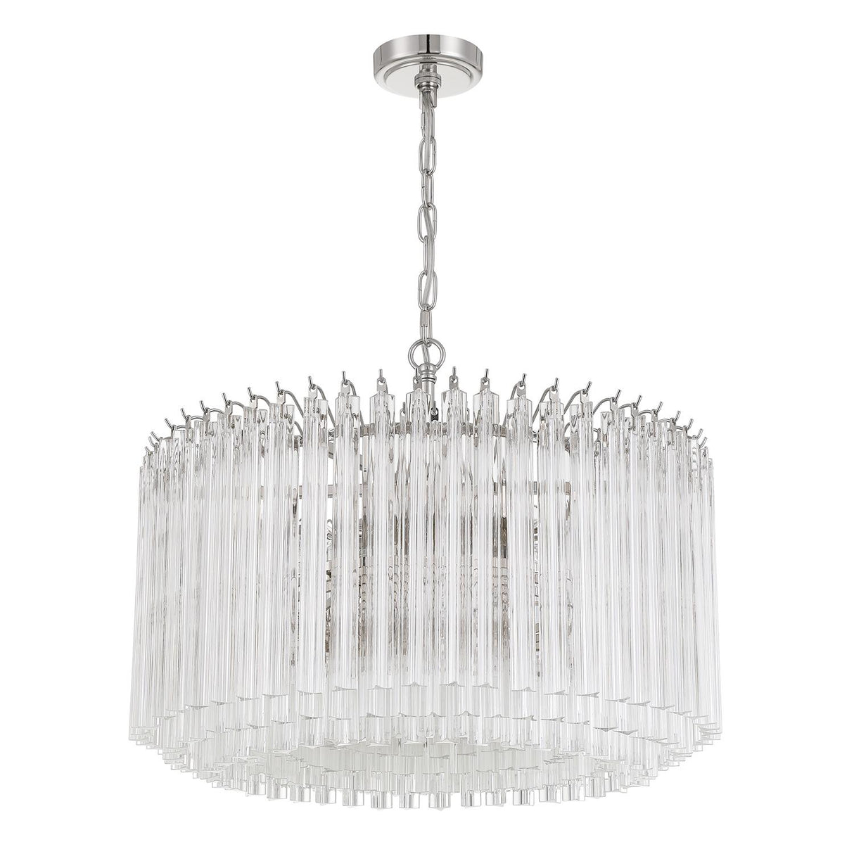 Crystorama Lofton 7 Light Polished Nickel Chandelier