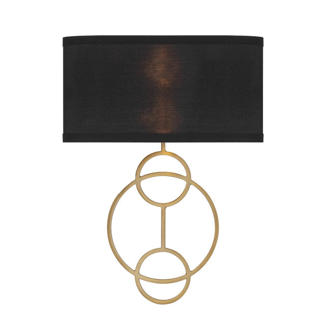 Crystorama Laurel 2 Light Vibrant Gold Sconce