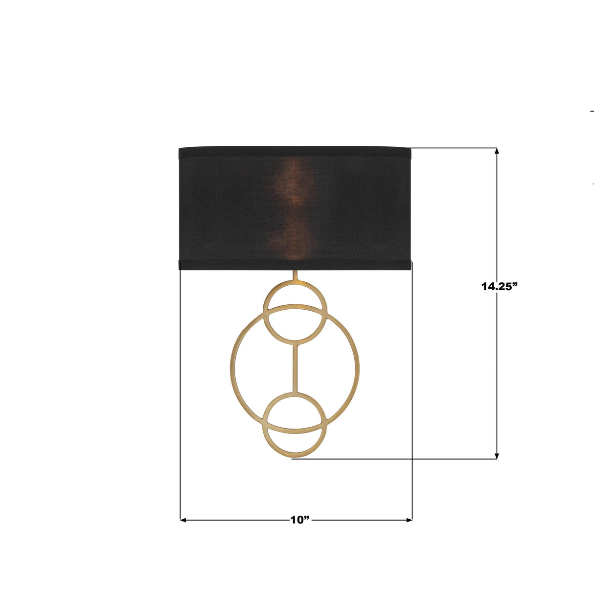 Crystorama Laurel 2 Light Vibrant Gold Sconce