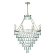 Crystorama Lucille 8 Light Antique Silver Chandelier