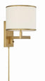 Crystorama Madison 1 Light Aged Brass Task Sconce