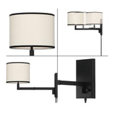 Crystorama Madison 1 Light Matte Black Task Sconce