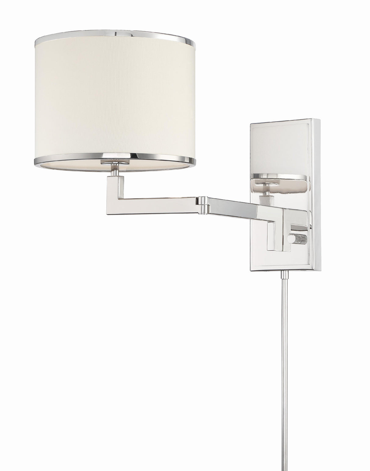 Crystorama Madison 1 Light Polished Nickel Task Sconce