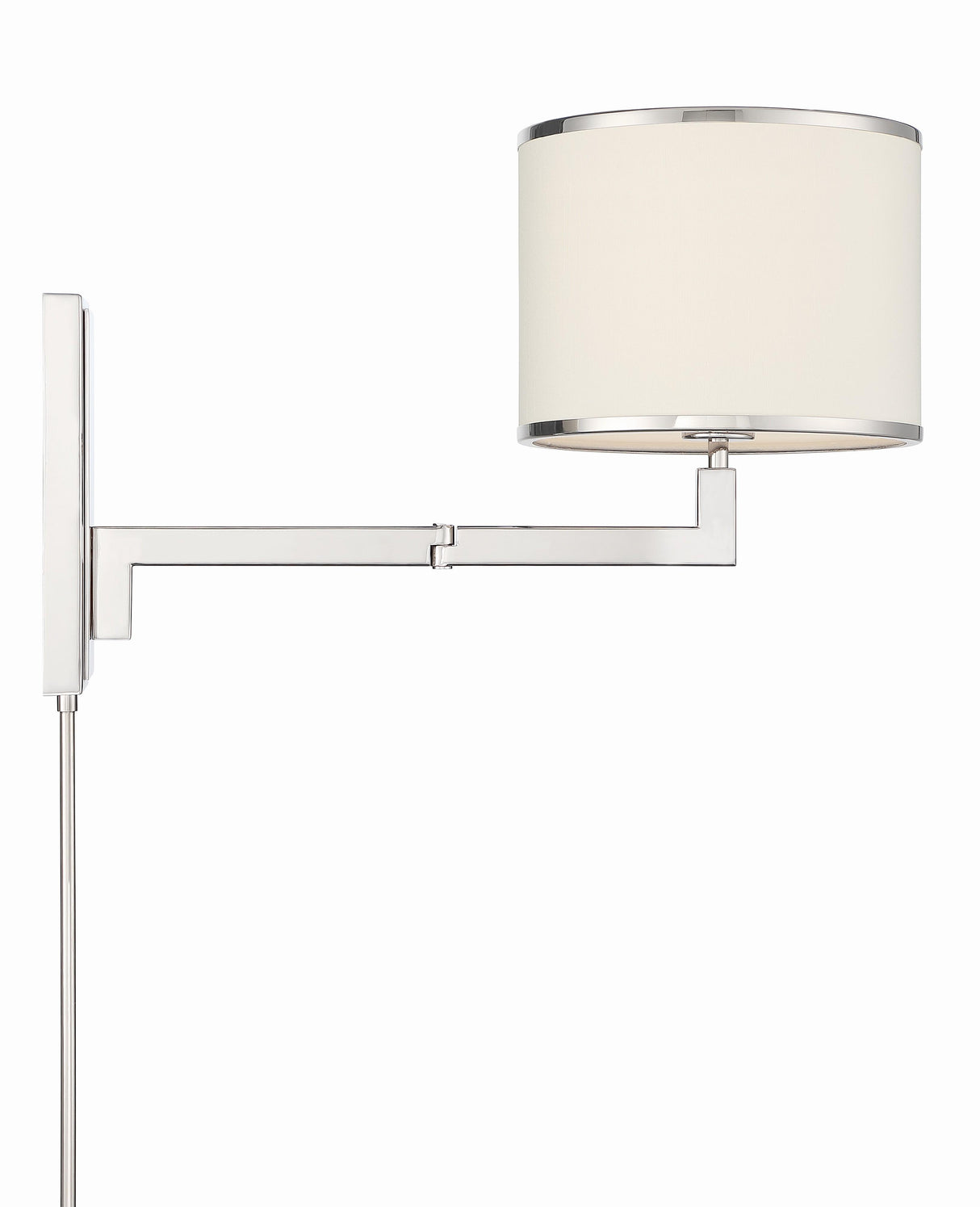 Crystorama Madison 1 Light Polished Nickel Task Sconce