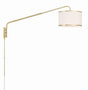 Crystorama Mallory 1 Light Soft Brass Task Sconce