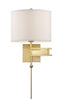 Crystorama Marshall 1 Light Aged Brass Task Sconce