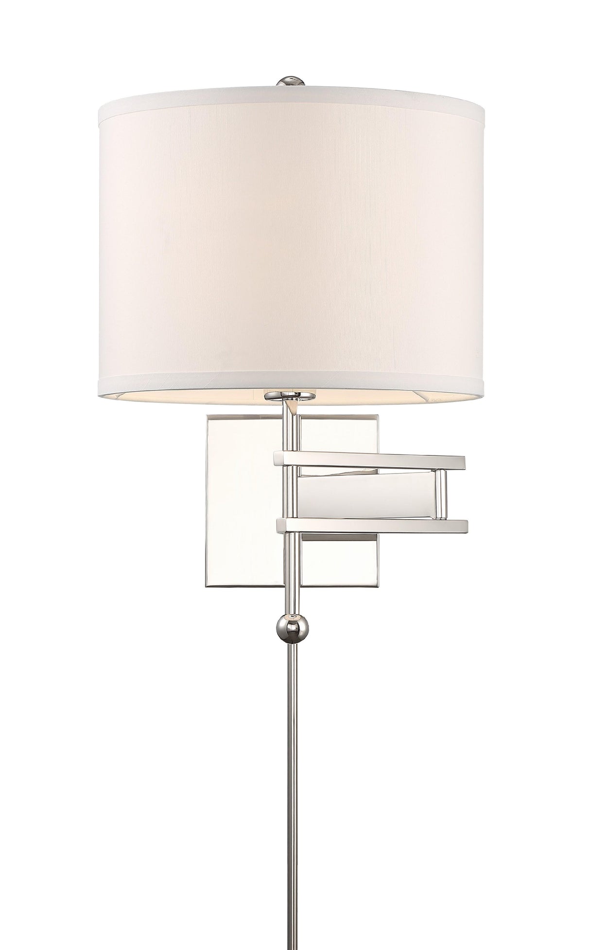 Crystorama Marshall 1 Light Polished Nickel Task Sconce