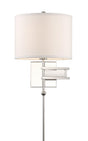 Crystorama Marshall 1 Light Polished Nickel Task Sconce