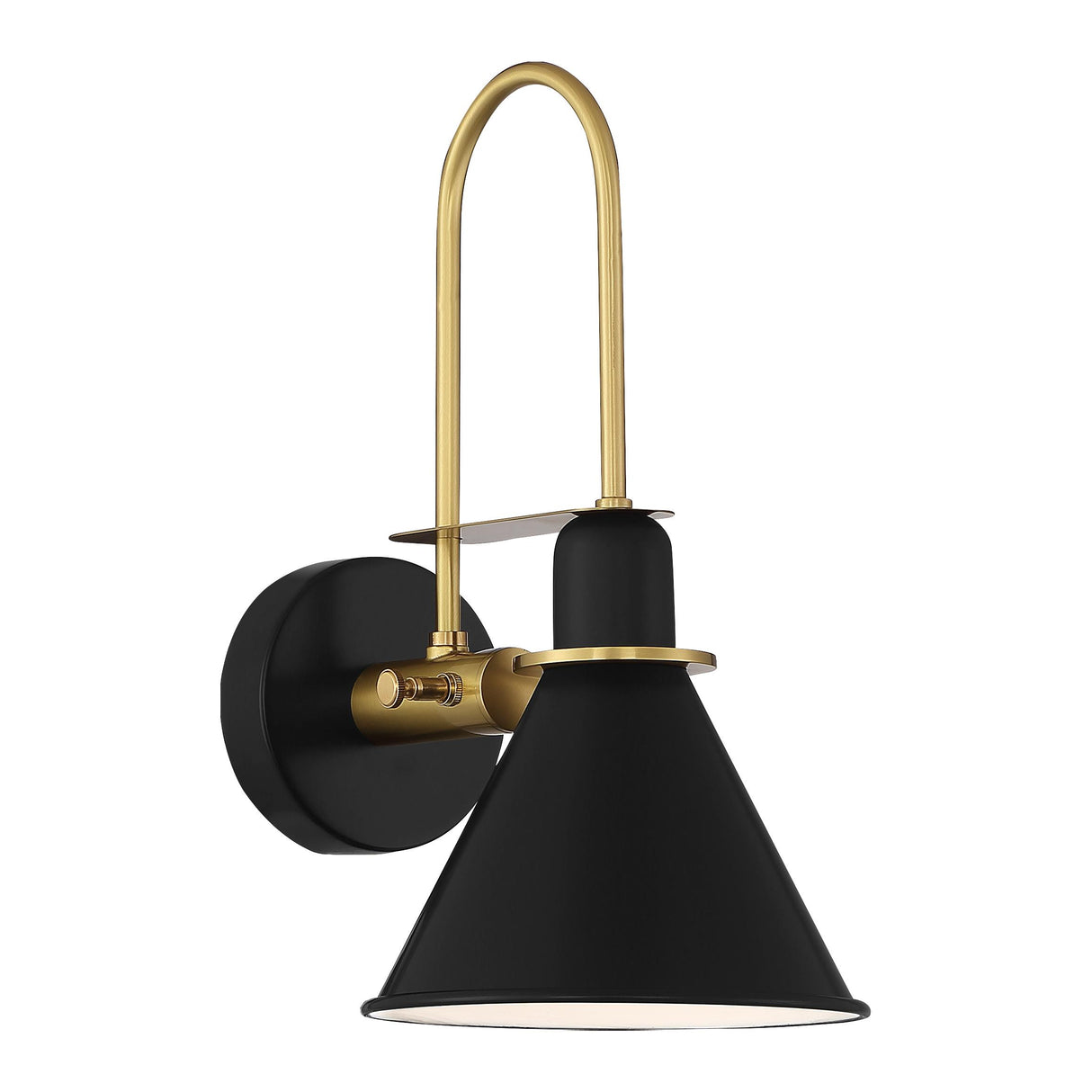 Crystorama Medford 1 Light Matte Black Task Sconce