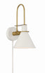 Crystorama Medford 1 Light White Task Sconce