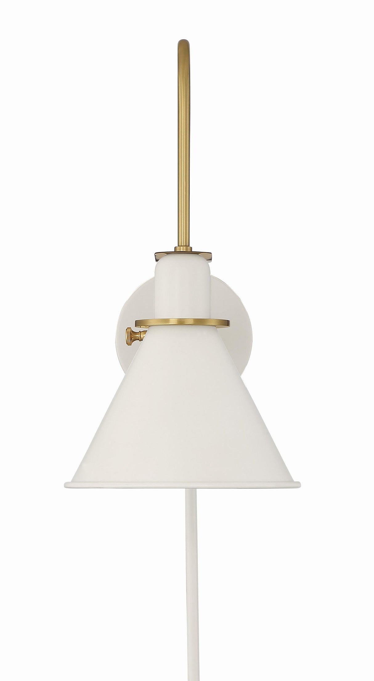 Crystorama Medford 1 Light White Task Sconce