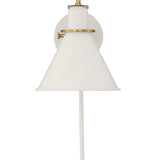 Crystorama Medford 1 Light White Task Sconce