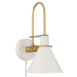Crystorama Medford 1 Light White Task Sconce