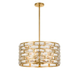 Crystorama Meridian 6 Light Antique Gold Semi Flush Mount