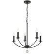 Crystorama Mila 5 Light Black Chandelier
