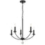 Crystorama Mila 5 Light Black Chandelier