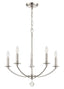 Crystorama Mila 5 Light Polished Nickel Chandelier