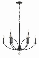 Crystorama Mila 9 Light Black Chandelier