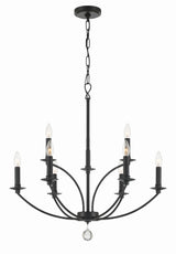 Crystorama Mila 9 Light Black Chandelier