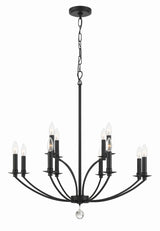 Crystorama Mila 12 Light Black Chandelier